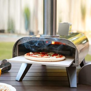 BIG HORN Pizza Oven, Outdoor Portable Pellet Pizza Oven Rapid Heating Stainless Steel with Natural Pellet Pizza Maker Pizza Machine