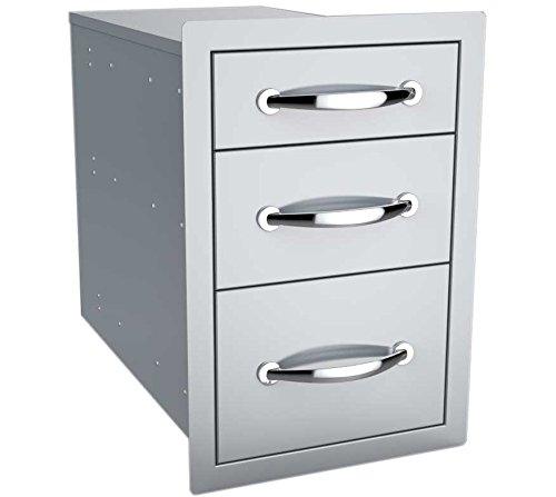 SUNSTONE B-TD18 14-Inch Flush Triple Access Drawer