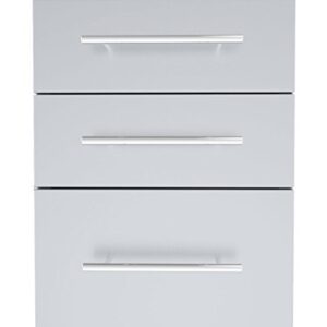 SUNSTONE DE-TD23 Designer Series Raised Style Height Triple Drawer, 18" x 23", Stainless Steel