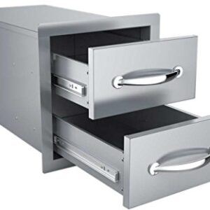 SUNSTONE B-DD12 14-Inch Flush Double Access Drawer