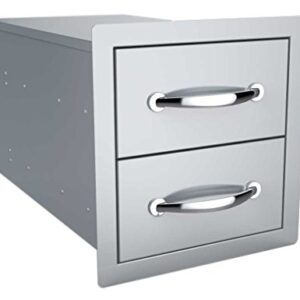 SUNSTONE B-DD12 14-Inch Flush Double Access Drawer