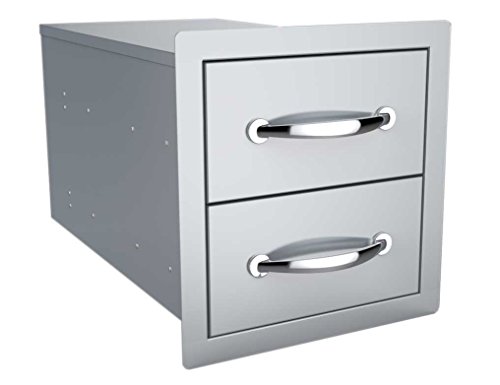 SUNSTONE B-DD12 14-Inch Flush Double Access Drawer