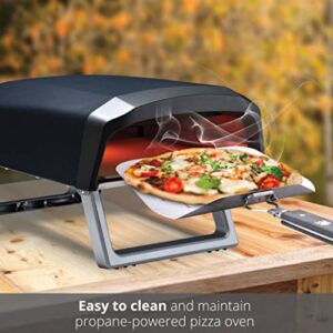 MasterPRO Outdoor Pizza Oven Perfect for 12" Neapolitan Pizzas, Includes 5-Piece Set, Gas, Black