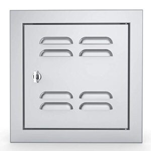 sunstone ba-vsdr12 signature series beveled frame access, grill, outdoor cooking doors, stainless stel