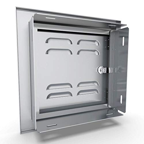 SUNSTONE BA-VSDR12 Signature Series Beveled Frame Access, Grill, Outdoor Cooking Doors, Stainless stel