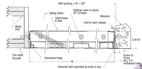 Acudor Fire Rated FB-5060 Access Door 8 x 8 Un-Insulated with Flange