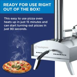 Westinghouse Wood Pellet Artisan Outdoor Pizza Oven -Stainless Steel Portable Pizza Ovens,Wooden Pellet