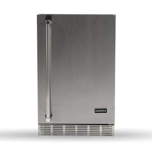coyote outdoor living 21-inch outdoor rated compact refrigerator, right hinge, 4.1 cu. ft, cbir-r