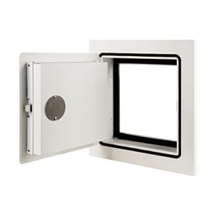 Linhdor OU 7050 Ultra Exterior Access Door Premium Grade Insulated Access Panel w/ Neoprene Gasket & Paddle Latch (12x12)