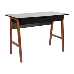 flash furniture computer desk - black home office desk with storage drawer - 42" long writing desk for bedroom