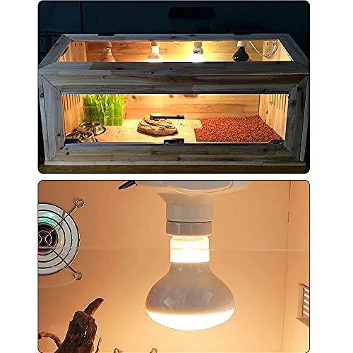 Abustle pig Basking Spot Daylight Lamp 75W UVA Heat Bulb Soft White Light Glass Basking Bulb Heat Lamp for Bearded Dragon, Reptile & Amphibian(2 Pack)