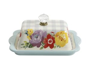 the pioneer woman sweet romance ceramic double stick butter dish