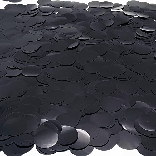 Black Confetti 5000 Pieces 1 Inch Table Confetti Glitter Dots for Wedding Baby Shower Birthday Party Table Decorations(1.76 OZ)