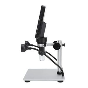 DM9 7inch LCD Digital Microscope, 1200X USB Maginfication Handheld Electronic Coin Microscope Video Camera with 8 Adjustable LED Lights, USB Video Microscope for Phone Repair, PCB