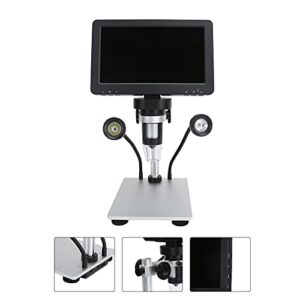 DM9 7inch LCD Digital Microscope, 1200X USB Maginfication Handheld Electronic Coin Microscope Video Camera with 8 Adjustable LED Lights, USB Video Microscope for Phone Repair, PCB