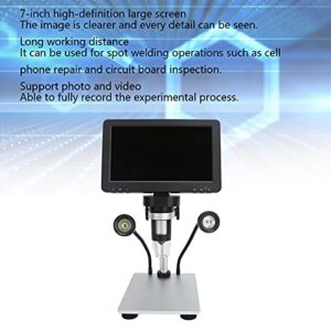 DM9 7inch LCD Digital Microscope, 1200X USB Maginfication Handheld Electronic Coin Microscope Video Camera with 8 Adjustable LED Lights, USB Video Microscope for Phone Repair, PCB