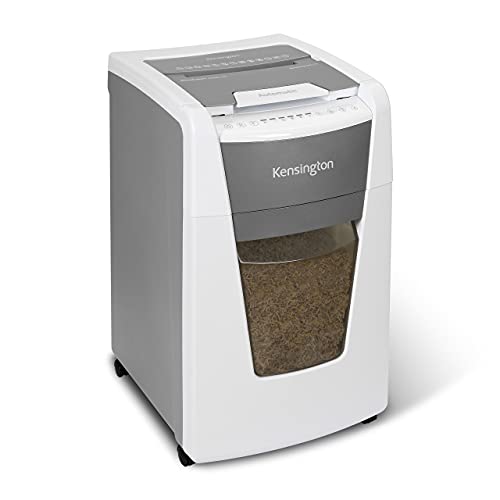 Kensington Paper Shredder - New OfficeAssist 300-Sheet Auto-Feed Micro Cut Anti-Jam Heavy Duty Shredder with 15.8 gallons Pullout Wastebasket, Lockable Chamber and 4 Casters (K52051AM)