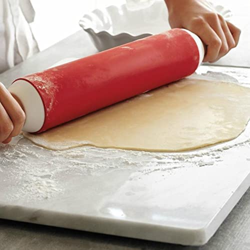 Marble Pastry Board (12 x 18 Inches) - Marble Serving Tray for Cheese| Pastries | Bread - Large Black Marble Slab for Cake Display Marble – Sleek Design & Non Slip Rubber Feet