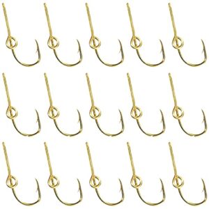 15PCS Gold Hat Clip Hats Pins Fish Hook Hooks Custom Hook Set High Carbon Steel