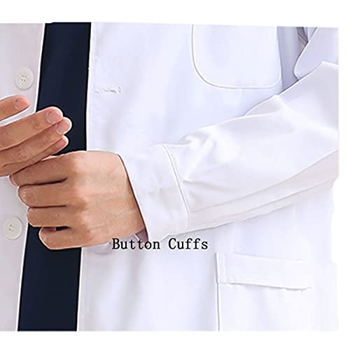 CLanItris Long Sleeve Women Lab Coat Uniforms Coat Jacket with 3 Pockets 38 inch Classic Fit (White, X-Large)