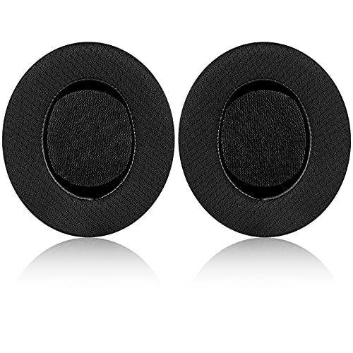 Jecobb Kraken V2 PRO Earpads, Replacement Ear Cushion Cover with Protein Leather & Memory Foam for Razer Kraken V2 PRO Headphone ONLY – Oval (Black/Mesh Fabric)