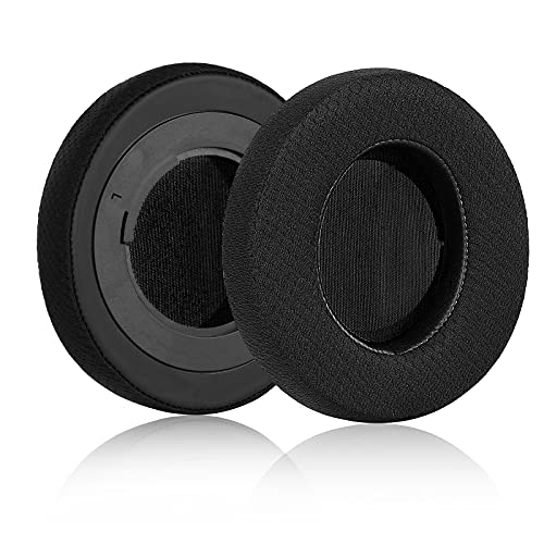 Jecobb Kraken V2 PRO Earpads, Replacement Ear Cushion Cover with Protein Leather & Memory Foam for Razer Kraken V2 PRO Headphone ONLY – Oval (Black/Mesh Fabric)