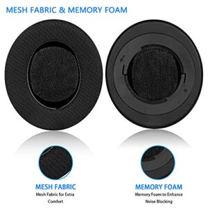 Jecobb Kraken V2 PRO Earpads, Replacement Ear Cushion Cover with Protein Leather & Memory Foam for Razer Kraken V2 PRO Headphone ONLY – Oval (Black/Mesh Fabric)