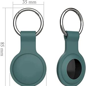 RAPGET [4 Pack] Silicone Protective Case for AirTags-Silicone Airtag Holder with Anti-Lost Keychain,Finder Items for Dogs Keys Backpacks(Four-Color)