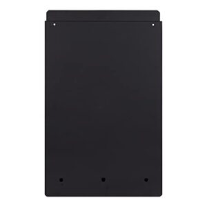 Kate and Laurel Mezzo Modern Wall Organizer Board, 15 x 24, Black, Decorative Magnetic Metal Board with Hooks