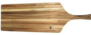 acacia wood long charcuterie board, made in vietnam 24 x 8 x 0.8 inch