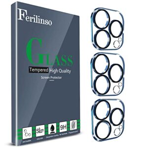 ferilinso designed for iphone 13 pro max camera lens protector, designed for iphone 13 pro camera lens protector, 3 pack 9h tempered glass, night shooting mode, case friendly, high definition