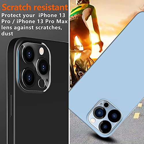 Ferilinso Designed for iPhone 13 Pro Max Camera Lens Protector, Designed for iPhone 13 Pro Camera Lens Protector, 3 Pack 9H Tempered Glass, Night Shooting Mode, Case Friendly, High Definition