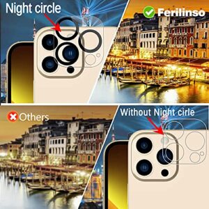 Ferilinso Designed for iPhone 13 Pro Max Camera Lens Protector, Designed for iPhone 13 Pro Camera Lens Protector, 3 Pack 9H Tempered Glass, Night Shooting Mode, Case Friendly, High Definition