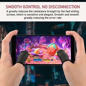 40 Pieces Gaming Finger Sleeve For Gaming Thumb Sleeves Mobile Gaming Finger Protector (Black)