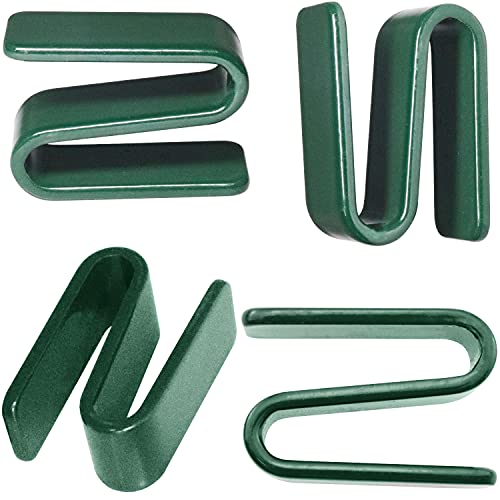 ITROLLE Wire Shelving S Hook 4PCS Green Paint Steel S Clips For Wire Shelf System