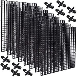 8 pcs large aquarium fish tank divider 11.7x11.7inch egg crate aquarium filter bottom divider tray grid isolation board partition separator with 10 pcs sucker clips for mixed breeding light diffuser