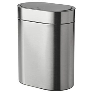 mintwrx ikea brogrund touch top trash can, stainless steel 1 gallon 704.333.64