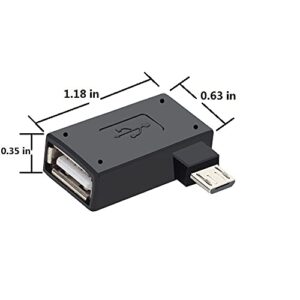 Oassuose 2-in-1 Powered Micro USB OTG Adapter for Fire Stick/Host Devices, Android Smart Phone or Tablet - 2 Pack