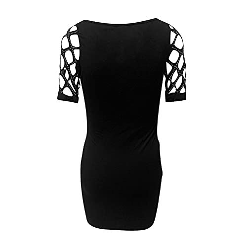 Dresses for Women Party Bodycon,Summer Dresses for Women,Womens Beach Casual Short Sleeve/Strapless Print Sun Dresses with Drawstrings