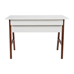 Flash Furniture Computer Desk - White Home Office Desk with Storage Drawer - 42" Long Writing Desk for Bedroom