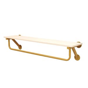 shijinhao clothing store display racks, decorative wall-mounted hangers golden shelf mall merchandise display used for clothing display stand, studio (color : gold, size : 100cm)