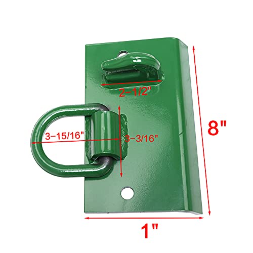 osemar Tractor Bucket Hooks Bolt On Grab Hooks and D Ring Compatible With John Deere 1025R 2032R 3320 2520 Compact Tractor