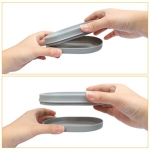 Sihuuu Soap Dish, Soap Saver Holder Soap Tray for Bathroom Shower Easy Cleaning, Dry, Stop Mushy Soap (Gray, Plastic)