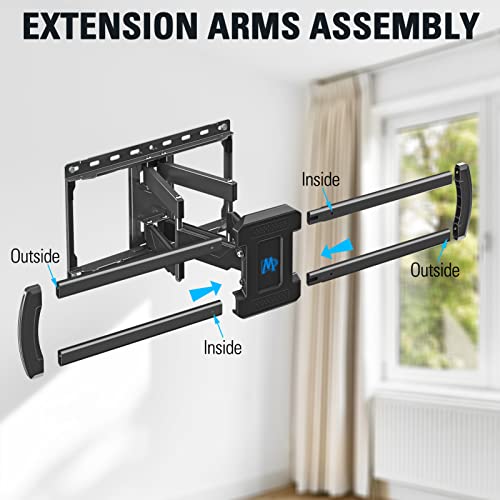 Mounting Dream TV Mount TV Wall Mount for Most 42-75 Inch TVs, Full Motion Articulating Wall Mount TV Bracket with Swivel and Tilt, Max VESA 600x400mm, Up to 100lbs, Fits 16" Wood Studs MD2619