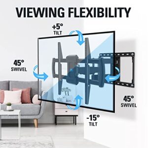 Mounting Dream TV Mount TV Wall Mount for Most 42-75 Inch TVs, Full Motion Articulating Wall Mount TV Bracket with Swivel and Tilt, Max VESA 600x400mm, Up to 100lbs, Fits 16" Wood Studs MD2619