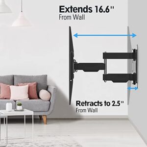 Mounting Dream TV Mount TV Wall Mount for Most 42-75 Inch TVs, Full Motion Articulating Wall Mount TV Bracket with Swivel and Tilt, Max VESA 600x400mm, Up to 100lbs, Fits 16" Wood Studs MD2619