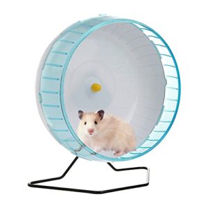 silent hamster wheel, super quiet 8.3 inch hamster exercise wheel with firm bearing lock and stand, hamster cage runner wheels accessories for hamster tiny gerbil mice or other small animals