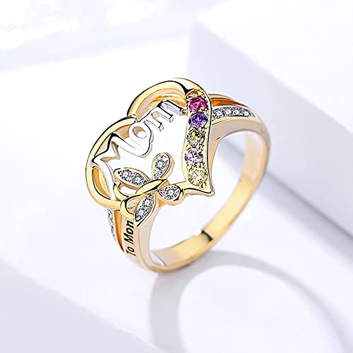 Baralonly Diamond Rings for Women, Luxury Elegance Fashion, Personality Ring Diamond Inlaid Ring, Unique Hands Decor Sweet Premium Gift for Friend Parent Wife Husband