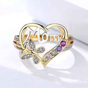 Baralonly Diamond Rings for Women, Luxury Elegance Fashion, Personality Ring Diamond Inlaid Ring, Unique Hands Decor Sweet Premium Gift for Friend Parent Wife Husband