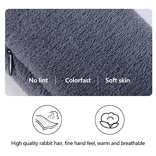 GWOKWAI Electric Heated Scarf, USB Neck Heat Pad, Soft Plush Electric Neck Wrap Fluffy Fur Collar Cozy Shawl for Unisex Winter Warmer Outdoor Camping Hiking Ski